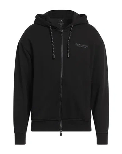 Armani Exchange Man Sweatshirt Black Size M Cotton, Polyester, Elastane