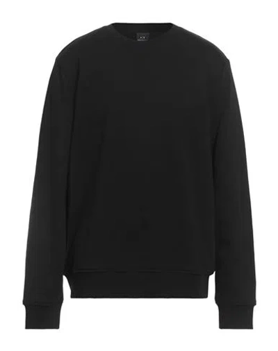 Armani Exchange Man Sweatshirt Black Size S Cotton, Elastane
