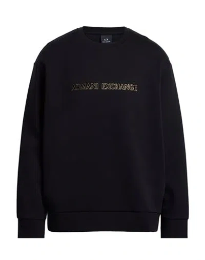 Armani Exchange Man Sweatshirt Black Size Xxl Cotton, Polyester, Elastane