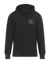 Armani Exchange Man Sweatshirt Black Size Xxl Polyester, Viscose, Elastane