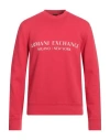 Armani Exchange Man Sweatshirt Brick Size L Cotton, Elastane In Red