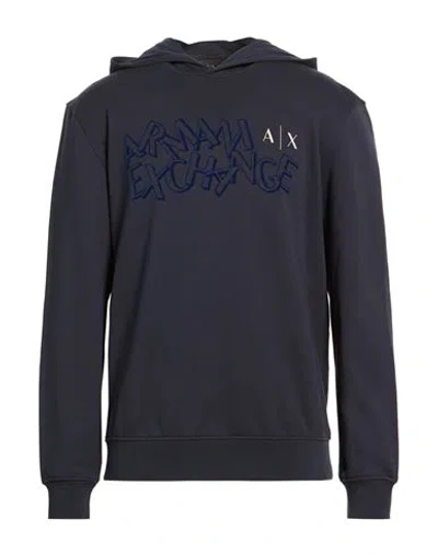 Armani Exchange Man Sweatshirt Bright Blue Size L Cotton