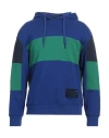 Armani Exchange Man Sweatshirt Bright Blue Size M Cotton, Polyester, Elastane