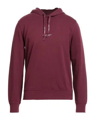 Armani Exchange Man Sweatshirt Burgundy Size L Cotton, Elastane