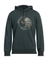 Armani Exchange Man Sweatshirt Dark Green Size M Polyester, Viscose, Elastane In Green