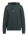 Armani Exchange Man Sweatshirt Dark Green Size M Cotton, Elastane