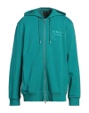 Armani Exchange Man Sweatshirt Emerald Green Size M Cotton, Polyester