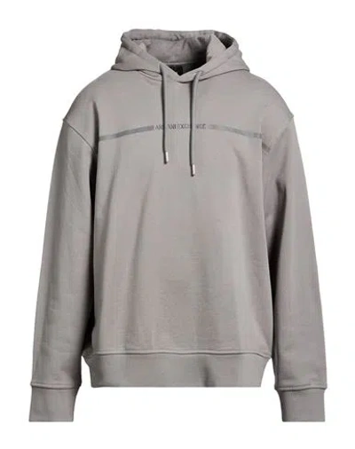 Armani Exchange Man Sweatshirt Grey Size L Cotton, Elastane In Green
