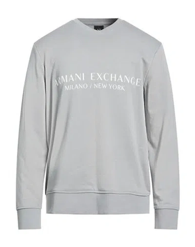 Armani Exchange Man Sweatshirt Grey Size M Cotton, Elastane In Gray