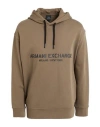 Armani Exchange Man Sweatshirt Khaki Size L Cotton, Elastane In Neutral