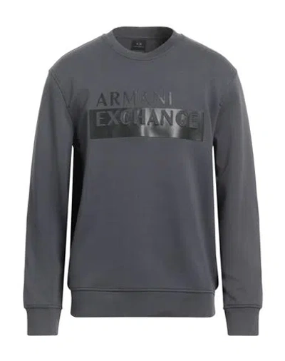 Armani Exchange Man Sweatshirt Lead Size Xs Cotton, Polyester In Grey