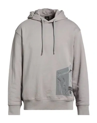 Armani Exchange Man Sweatshirt Light Grey Size L Cotton, Polyamide In Gray