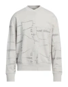 Armani Exchange Man Sweatshirt Light Grey Size L Cotton, Polyester, Elastane