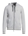 Armani Exchange Logo-print Zip-up Hoodie In Grey