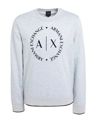 Armani Exchange Man Sweatshirt Light Grey Size L Polyester, Viscose, Elastane In Gray