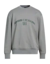 Armani Exchange Man Sweatshirt Light Grey Size Xs Cotton, Elastane In Gray