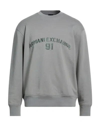 Armani Exchange Man Sweatshirt Light Grey Size Xs Cotton, Elastane In Gray