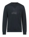 Armani Exchange Man Sweatshirt Midnight Blue Size M Cotton, Elastane In Blue