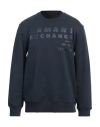 Armani Exchange Man Sweatshirt Midnight Blue Size L Cotton, Polyester