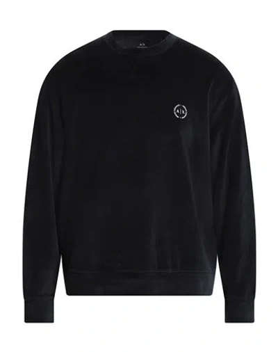 Armani Exchange Man Sweatshirt Midnight Blue Size L Cotton, Polyester