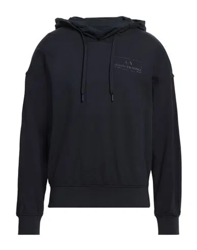 Armani Exchange Man Sweatshirt Midnight Blue Size L Cotton, Polyester, Elastane