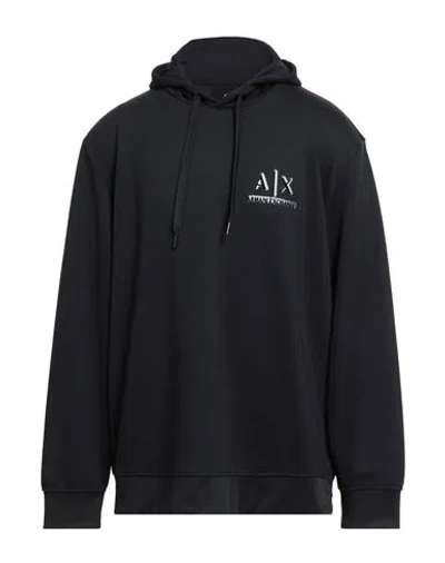 Armani Exchange Man Sweatshirt Midnight Blue Size Xl Polyester, Viscose, Elastane