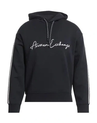 Armani Exchange Man Sweatshirt Midnight Blue Size Xs Cotton, Polyester, Elastane