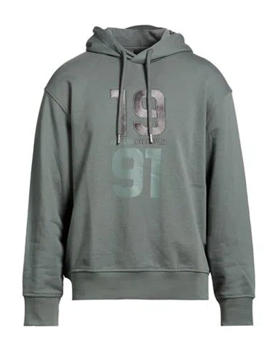 Armani Exchange Man Sweatshirt Military Green Size L Cotton