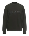 Armani Exchange Man Sweatshirt Military Green Size L Cotton, Elastane
