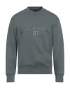 Armani Exchange Man Sweatshirt Military Green Size L Cotton, Elastane In Gray