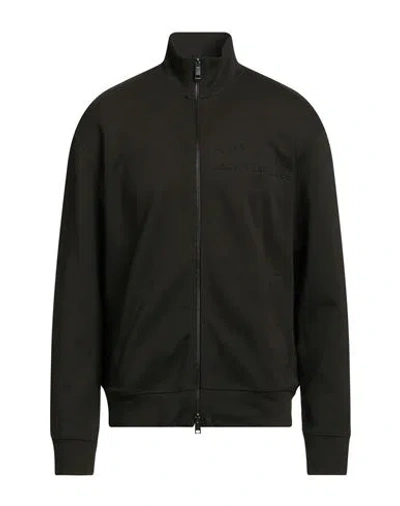 Armani Exchange Man Sweatshirt Military Green Size L Cotton, Polyester In Gray