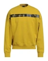 Armani Exchange Man Sweatshirt Mustard Size L Cotton, Polyester, Elastane In Yellow