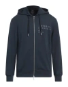 Armani Exchange Man Sweatshirt White Size L Cotton, Polyester, Elastane In Navy