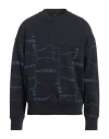 Armani Exchange Man Sweatshirt Navy Size L Cotton, Polyester, Elastane