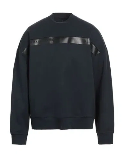 ARMANI EXCHANGE ARMANI EXCHANGE MAN SWEATSHIRT NAVY SIZE L COTTON, POLYESTER, ELASTANE