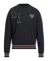 Armani Exchange Man Sweatshirt Navy Size L Cotton, Polyester, Elastane In Navy