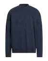 Armani Exchange Man Sweatshirt Navy Size Xl Cotton, Polyester In Blue