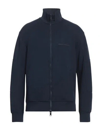 Armani Exchange Man Sweatshirt Navy Size M Modal, Polyester, Elastane