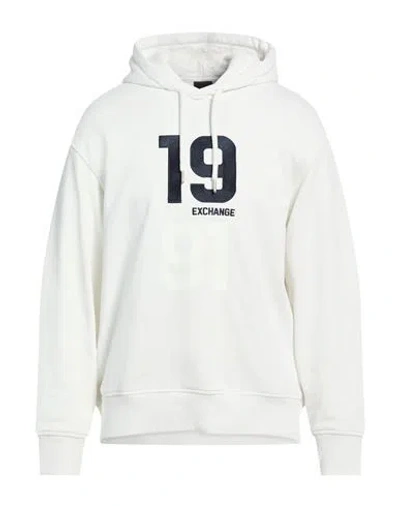 Armani Exchange Man Sweatshirt Off White Size S Cotton