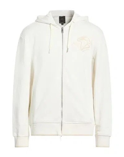 Armani Exchange Man Sweatshirt Off White Size S Cotton, Polyester, Elastane