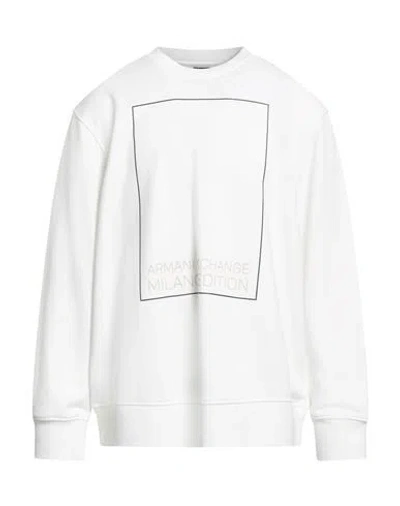 Armani Exchange Man Sweatshirt Off White Size Xl Cotton
