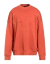 Armani Exchange Man Sweatshirt Orange Size L Cotton, Polyester