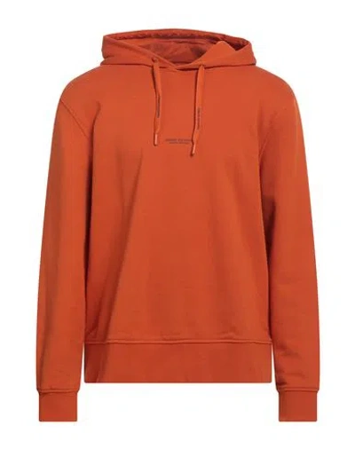 Armani Exchange Man Sweatshirt Orange Size S Cotton, Elastane