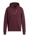 Armani Exchange Man Sweatshirt Burgundy Size L Cotton, Elastane In Purple