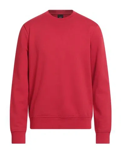 Armani Exchange Man Sweatshirt Red Size L Cotton, Elastane