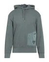 Armani Exchange Man Sweatshirt Sage Green Size S Cotton, Polyamide In Green