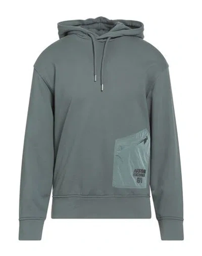 Armani Exchange Man Sweatshirt Sage Green Size S Cotton, Polyamide