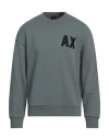 Armani Exchange Man Sweatshirt Sage Green Size M Cotton, Elastane
