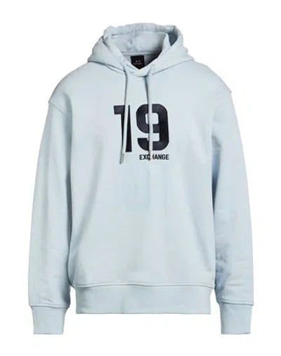 Armani Exchange Man Sweatshirt Sky Blue Size L Cotton