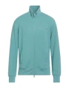 Armani Exchange Man Sweatshirt Sky Blue Size L Modal, Polyester, Elastane In Blue